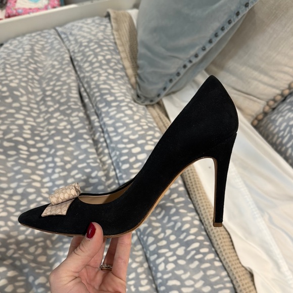 J. Crew Elegant Black Heels with Bow Accent - Picture 3 of 6